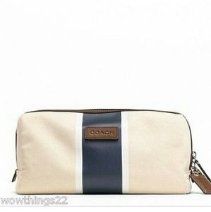 COACH men toiletries bag Navy
